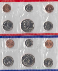 Монета. США. Годовой набор 1997 год. Монетные дворы P и D.