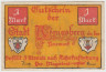 Бона. Нотгельд. Германия. Город Кёнигсберг (Чёрна). 1 марка 1922 год. Вариант 722.1.b.2. ав.