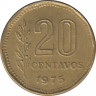 Монета. Аргентина. 20 сентаво 1975 год. ав.