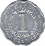 Монета. Белиз. 1 цент 1980 год. ав.