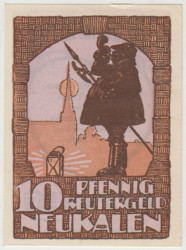 Бона. Нотгельд. Германия. Город Нейкален. 10 пфеннигов 1922 год. Вариант 949.1.1.