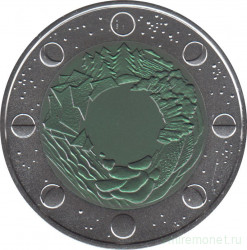 Монета. Латвия. 1 лат 2010 год. Монета времени III.