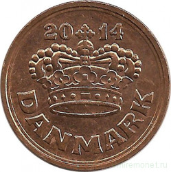 Монета. Дания. 50 эре 2014 год.