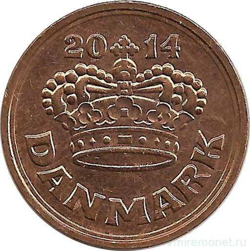 Монета. Дания. 50 эре 2014 год.