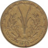 Монета. Западноафриканский экономический и валютный союз (ВСЕАО). 5 франков 1965 год. ав.