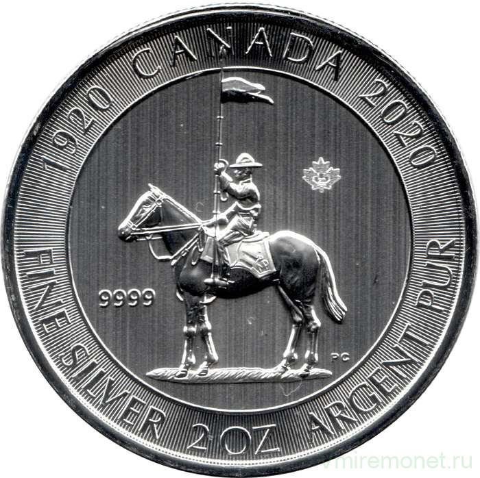 Монета. Канада. 10 долларов 2020 год. Королевская конная полиция Канады.