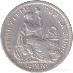 Монета. Перу. 1/2 динеро 1910 год.