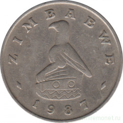 Монета. Зимбабве. 20 центов 1987 год.