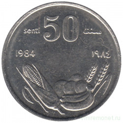 Монета. Сомали. 50 центов 1984 год.