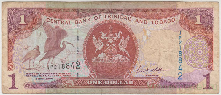 Банкнота. Тринидад и Тобаго. 1 доллар 2006 год. Тип 46.