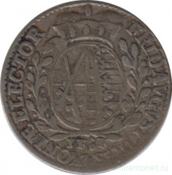Монета. Курфюршество Саксония (Германия). 1/24 талера 1764 год. Фридрих Август III. IFoF.