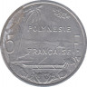 Монета. Французская Полинезия. 5 франков 2007 год. рев.