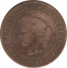 Монета. Франция. 5 сантимов 1882 год. А. ав.