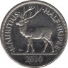 Монета. Маврикий. 1/2 рупии 2010 год. ав.