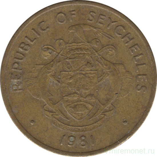 Монета. Сейшельские острова. 10 центов 1981 год. ФАО.