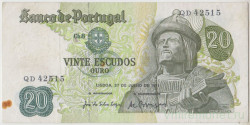 Банкнота. Португалия. 20 эскудо 1971 год. Тип 173 (4).