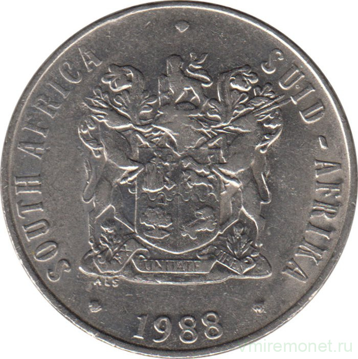 Монета. Южно-Африканская республика (ЮАР). 50 центов 1988 год.