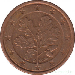 Монета. Германия. 1 цент 2008 год. (D).