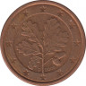 Монета. Германия. 1 цент 2008 год. (D). ав.