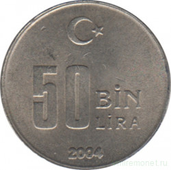 Монета. Турция. 50000 лир 2004 год. 