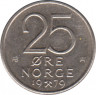  Монета. Норвегия. 25 эре 1979 год. ав.