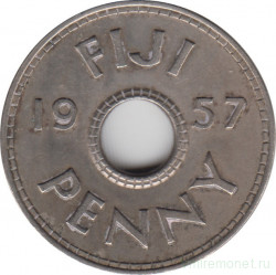 Монета. Фиджи. 1 пенни 1957 год.