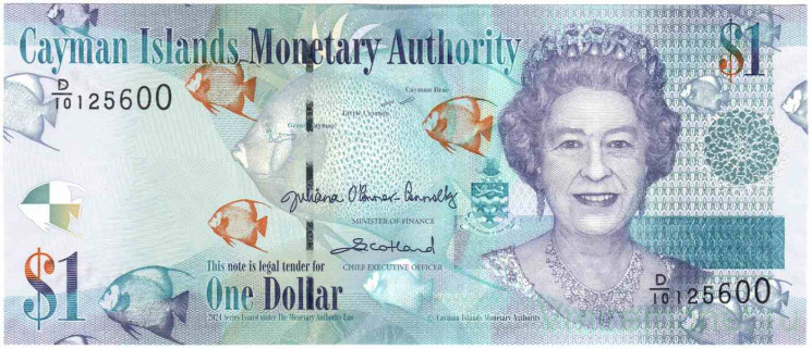 Банкнота. Каймановы острова. 1 доллар 2024 год. Тип 38g.