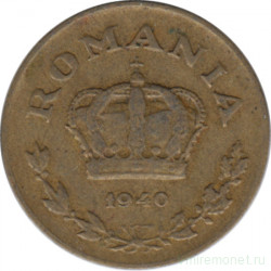 Монета. Румыния. 1 лей 1940 год.
