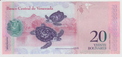 Банкнота. Венесуэла. 20 боливаров 2014 год.