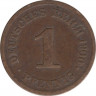 Монета. Германия (Германская империя 1871-1922). 1 пфенниг 1900 год. (F). ав.