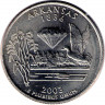 Монета. США. 25 центов 2003 год. Штат № 25 Арканзас.