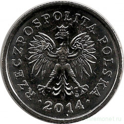 Монета. Польша. 1 злотый 2014 год.