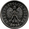 Реверс.Монета. Польша. 1 злотый 2014 год.