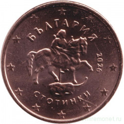 Монета. Болгария. 5 центов 2026 год.