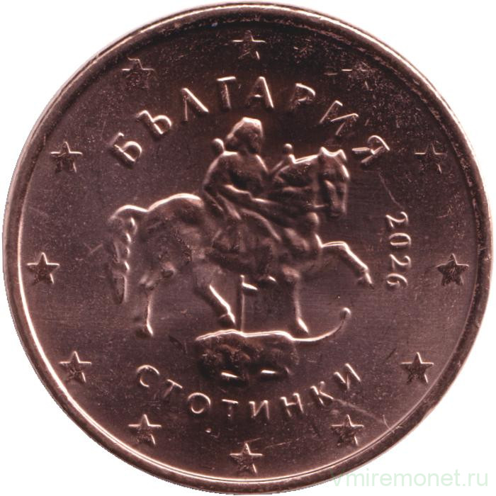 Монета. Болгария. 5 центов 2026 год.