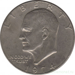 Монета. США. 1 доллар 1974 год.