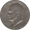 Монета. США. 1 доллар 1974 год. ав.