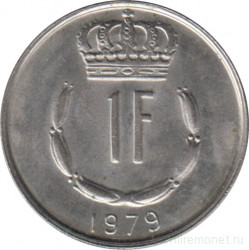 Монета. Люксембург. 1 франк 1979 год.