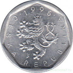 Монета. Чехия. 20 геллеров 1996 год.