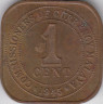 Монета. Малайя (Малайзия). 1 цент 1945 год. ав.