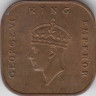 Монета. Малайя (Малайзия). 1 цент 1945 год. рев.