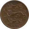 Монета. Эстония. 5 сенти 1931 год. ав