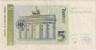 Банкнота. Германия. ФРГ. 5 марок 1991 год. Тип 37.