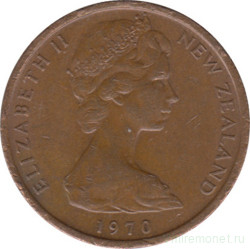 Монета. Новая Зеландия. 1 цент 1970 год.