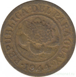 Монета. Парагвай. 1 сентимо 1944 год.