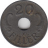 Монета. Венгрия. 20 филлеров 1943 год. рев.