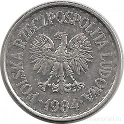 Монета. Польша. 1 злотый 1984 год.