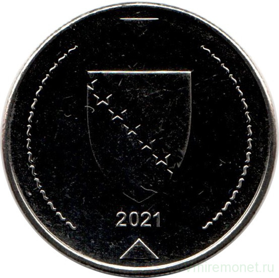 Монета. Босния и Герцеговина. 1 конвертируемая марка 2021 год.