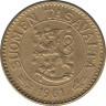 Аверс. Монета. Финляндия. 10 марок 1961 год.
