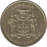 Монета. Ямайка. 1 доллар 1991 год. рев.
